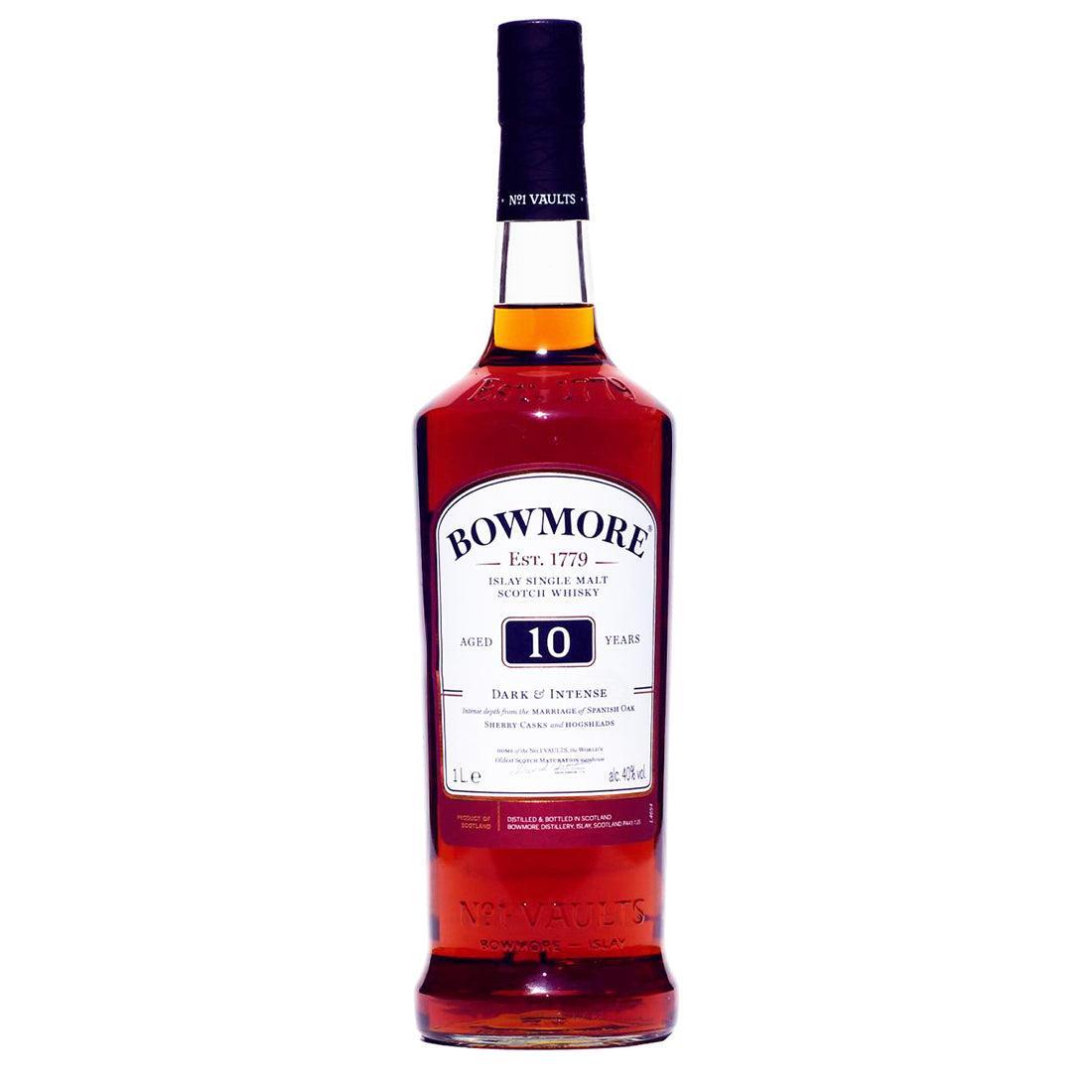 Bowmore 10 Year Old Dark & Intense Single Malt Whisky 1L
