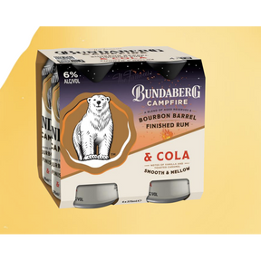 Bundaberg Campfire Bourbon Barrel Rum and Cola Cans 375ml