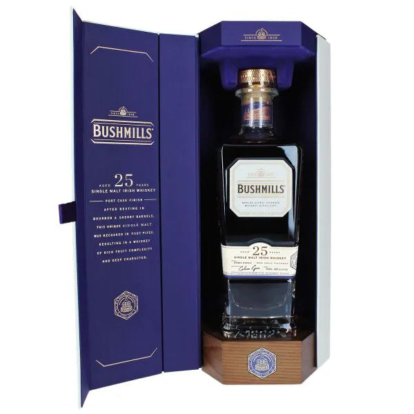 Bushmills 25 Year Old Port Pipes Finish Single Malt Irish Whiskey 700ml