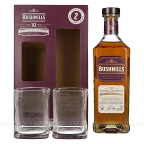 Bushmills 10 Year Old Vino Dulce Reserve Single Malt Irish Whiskey + 2 Glasses 700ml