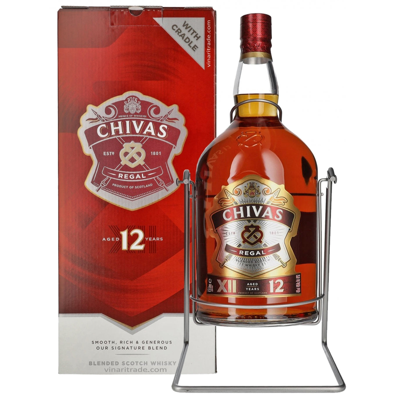 Chivas Regal 12 Year Old Scotch Whisky Cradle 4.5L