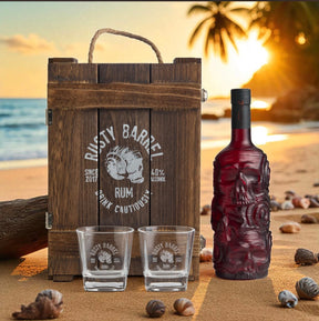 Rusty Barrel Spiced Rum Limited Edition Crate Gift Pack 700ml