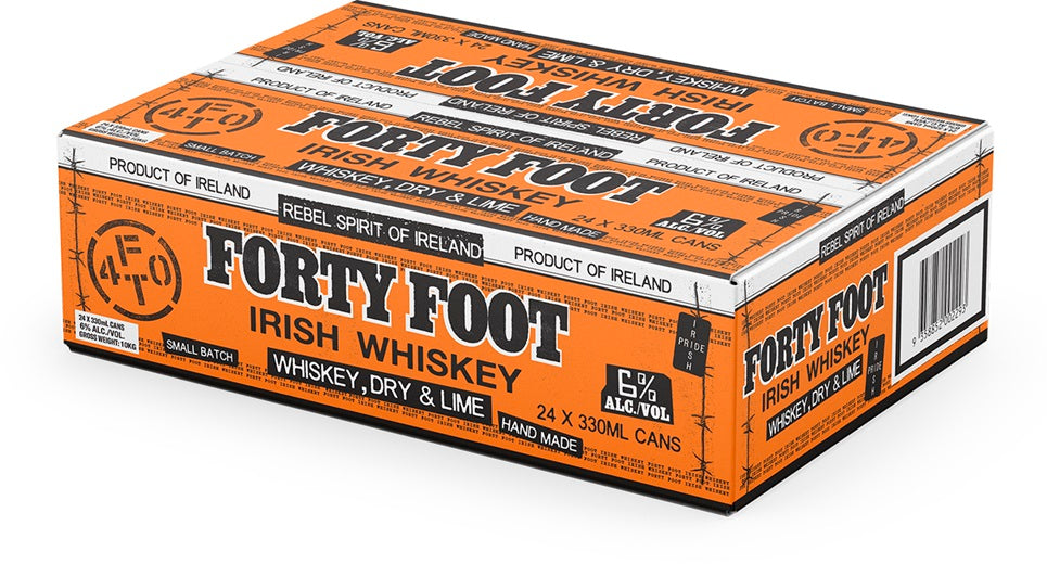 Forty Foot Irish Whiskey & Dry Can 330mlx24