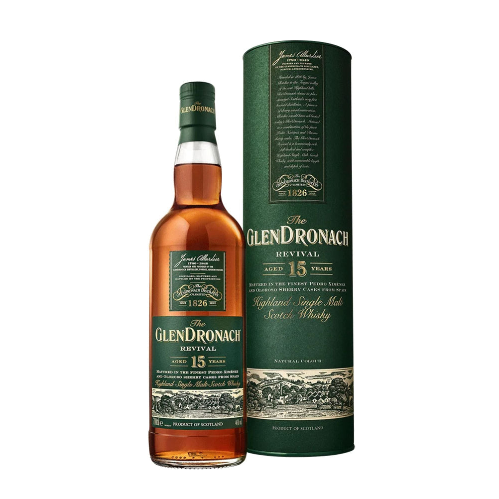 Glendronach Revival 15 Year Old  (Older Packaging) Single Malt Scotch Whisky 700ml