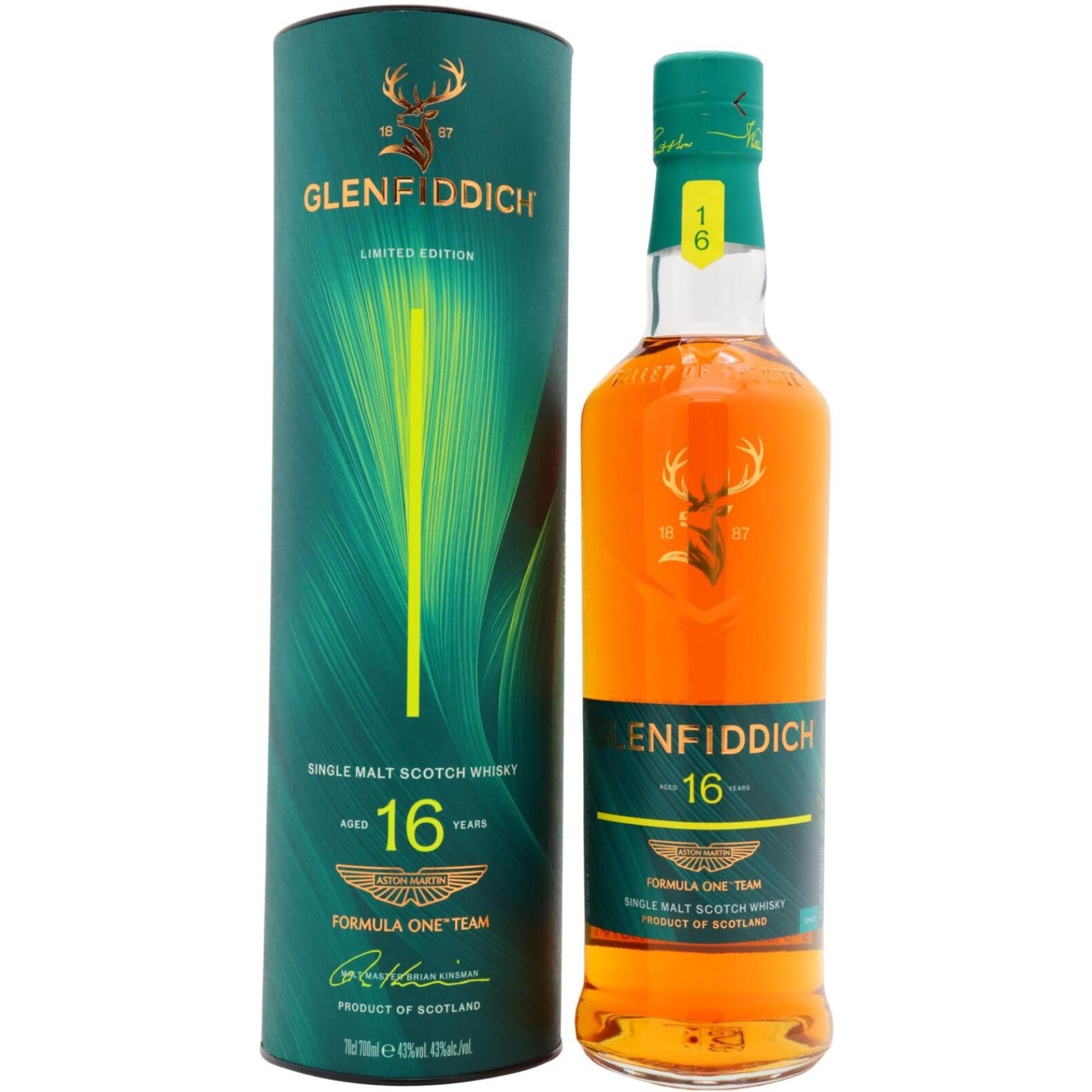 Glenfiddich 16 Year Old Aston Martin F1 2026 Limited Edition Single Malt Scotch Whisky 700ml
