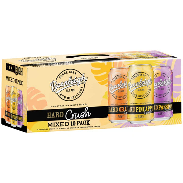 Beenleigh Rum Hard Crush Mixed 10 Pack Cans 375ml