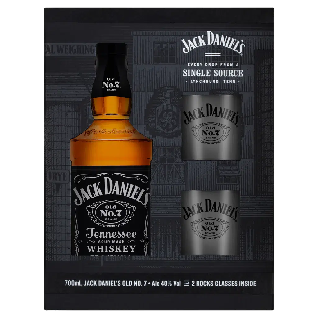 Jack Daniel's Gift Pack With 2 Glasses 700ml