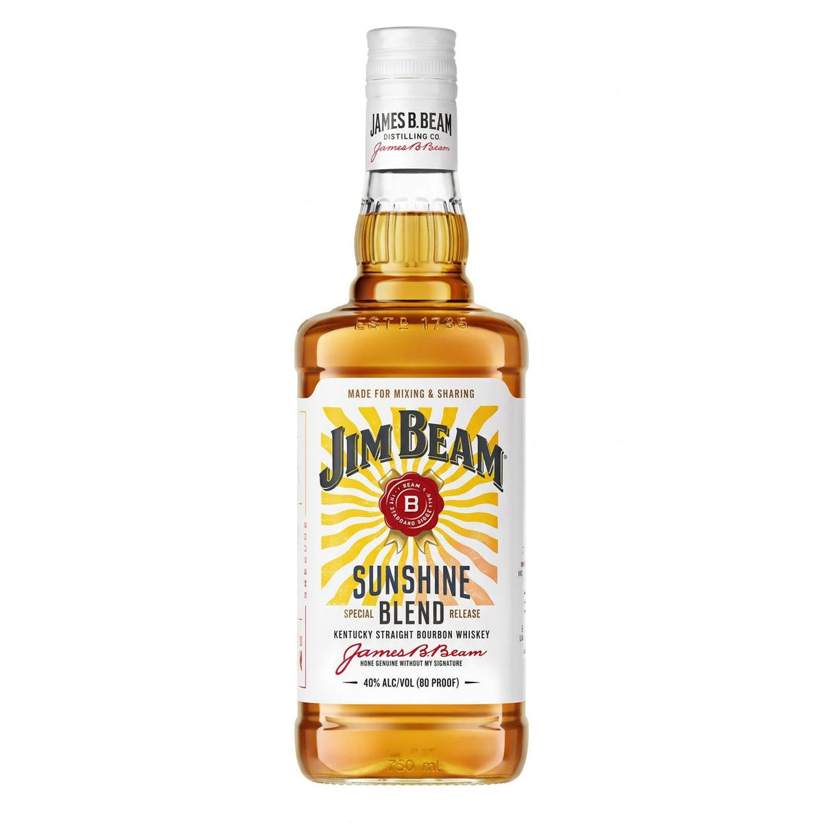 Jim Beam Sunshine Blend Kentucky Straight Bourbon Whiskey 700ml