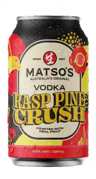 Matso’s Vodka Rasp Pine Crush Cans 330ml