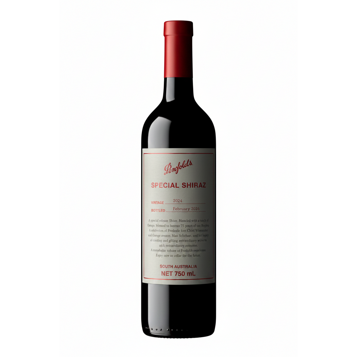 Penfolds Special Shiraz 2024 Vintage 2026 Release 750ml