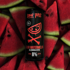 Sour Puss Sour Watermelon Alcoholic RTD 8% Premix 330ml