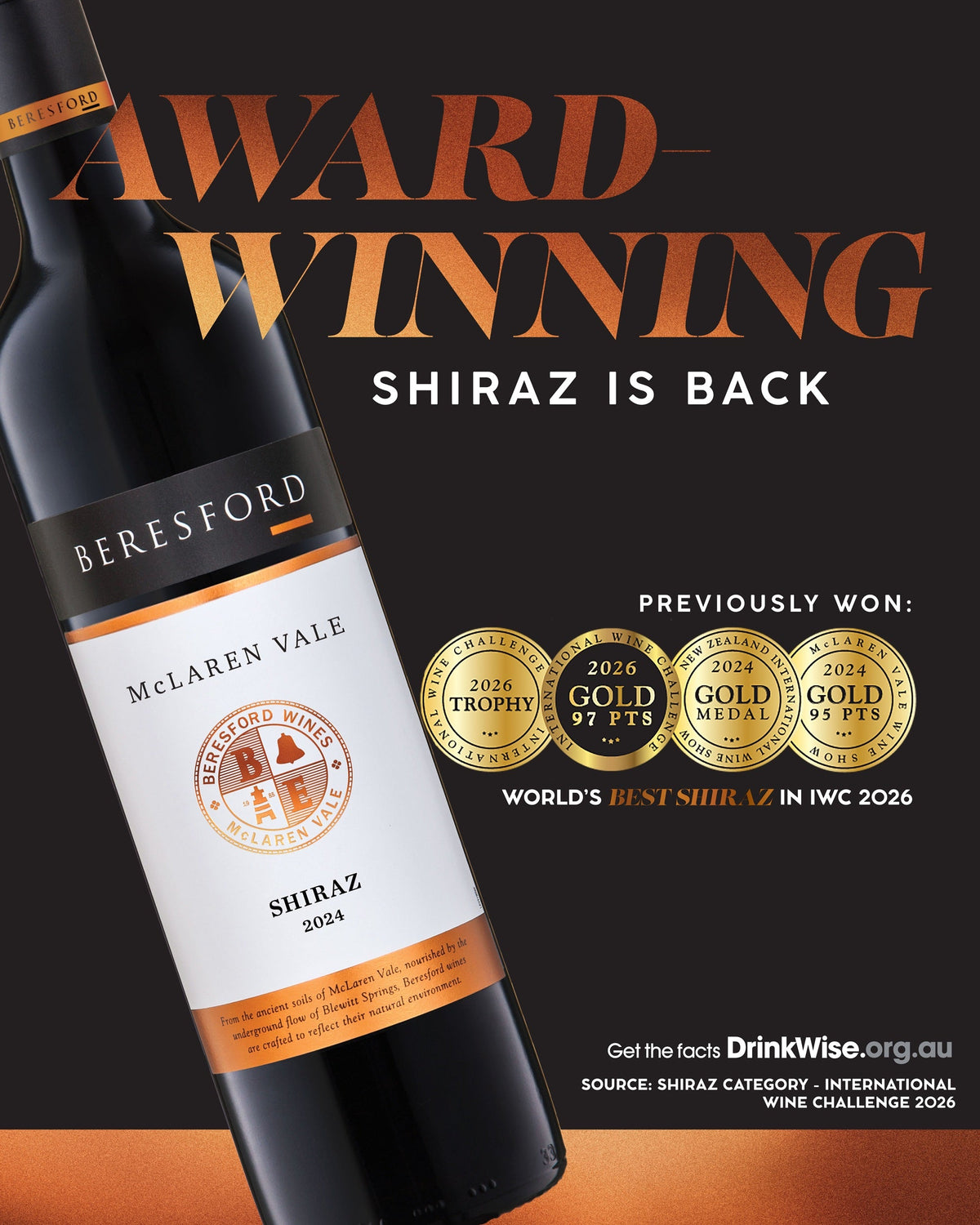 Beresford Classic Shiraz 2024 750ml