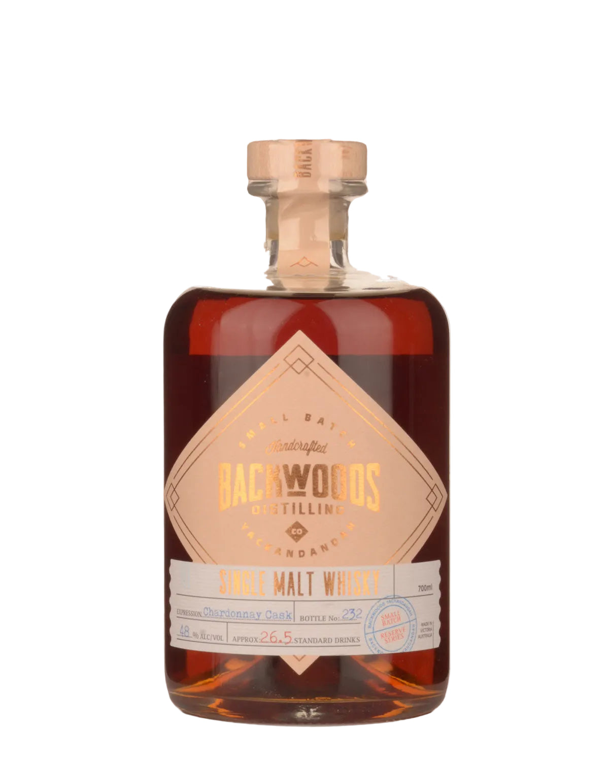 Backwoods Chardonnay Cask Single Malt Whisky 700ml