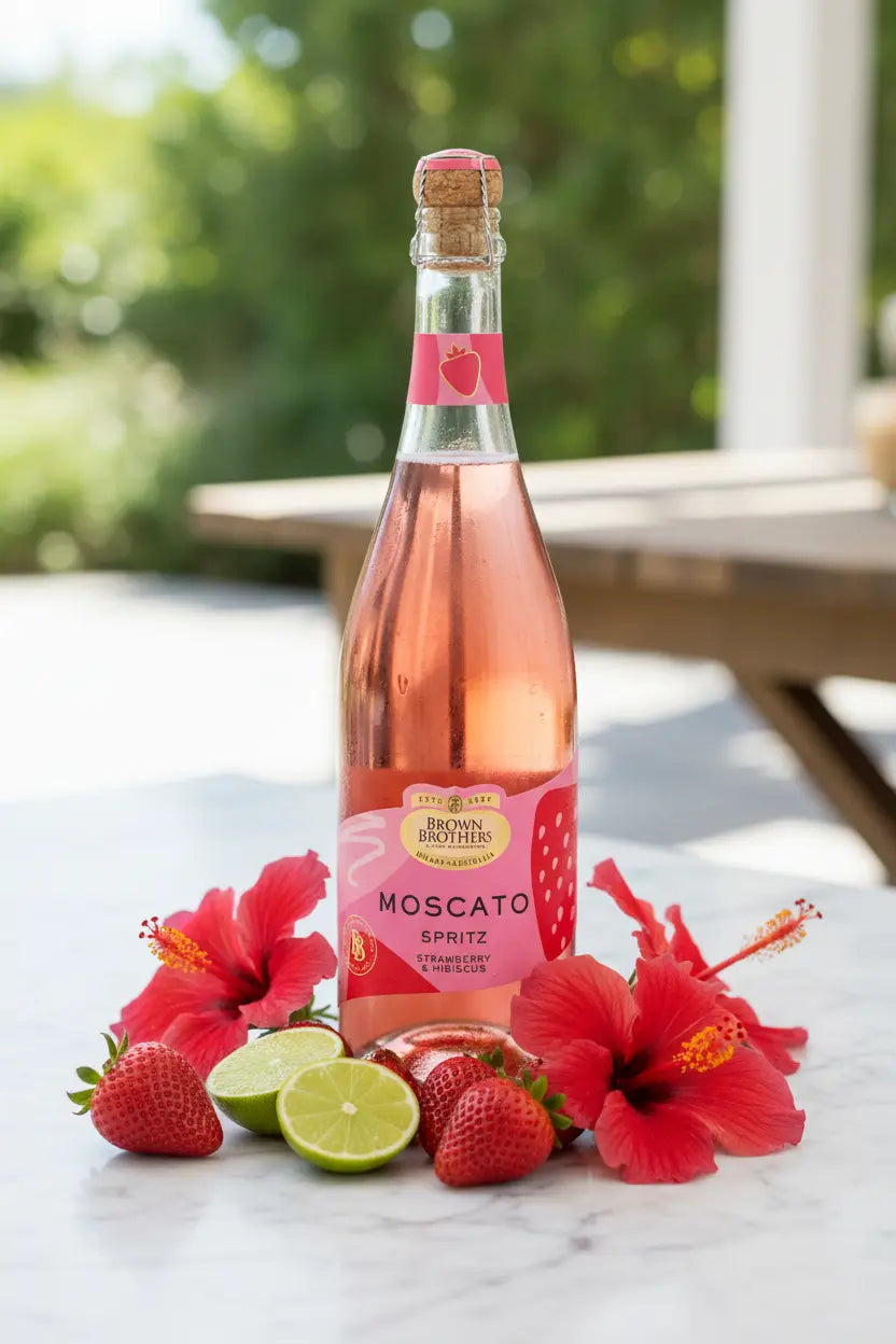 Brown Brothers Moscato Strawberry & Hibiscus Spritz 750ml