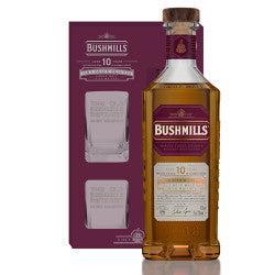 Bushmills 10 Year Old Vino Dulce Reserve Single Malt Irish Whiskey + 2 Glasses 700ml