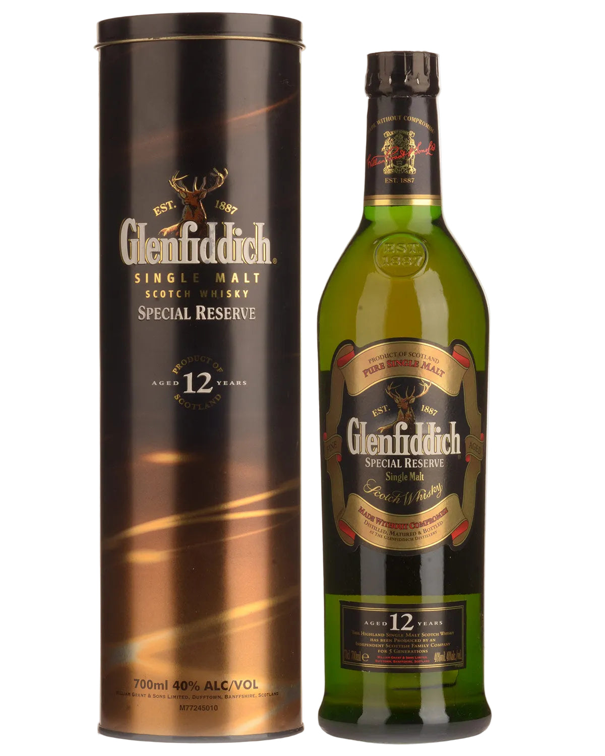 Glenfiddich Special Reserve 12 Year Old Pure Single Malt Scotch Whisky 700ml (Old Packaging)