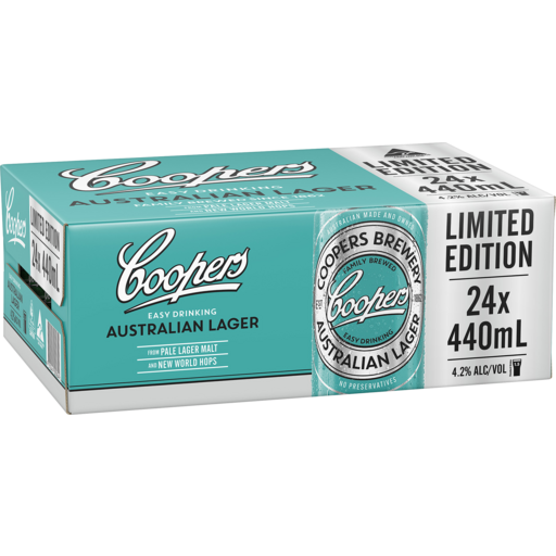 Coopers Australian Lager Limited Edition Cans 24x440ml