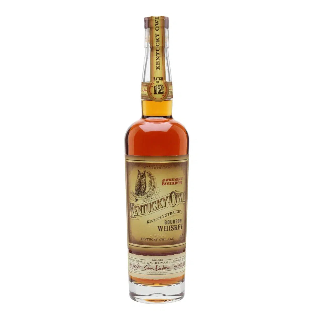 Kentucky Owl Batch 12 Bourbon Whiskey 700ml