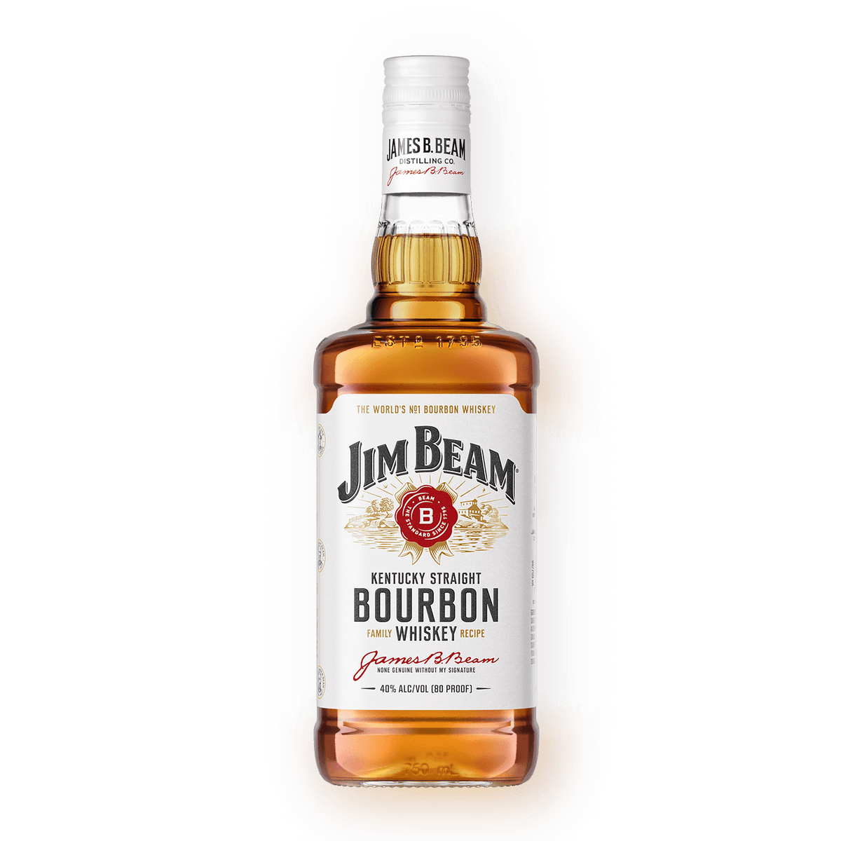 Jim Beam White Label Kentucky Straight Bourbon Whiskey 700ml