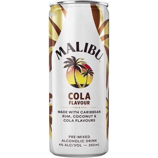 Malibu Cola Flavour Pre-Mixed 24X250ml