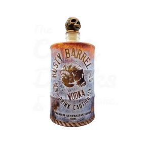 Rusty Barrel Vodka + Skull Shot Glass Twin Pack 700ml