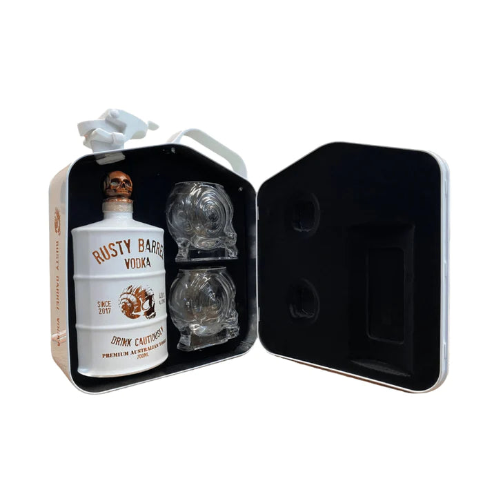 Rusty Barrel Vodka ﻿﻿J﻿erry Can Limited Edition Gift Pack (White) 700ml