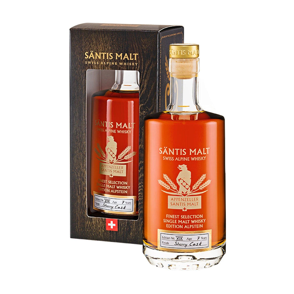 スイス シングルモルトウイスキー SWISS ALPINE WHISKY SANTIS ALPSTEIN XIX Sherry Cask Finish Swiss Alpine Whiskey 500ml
