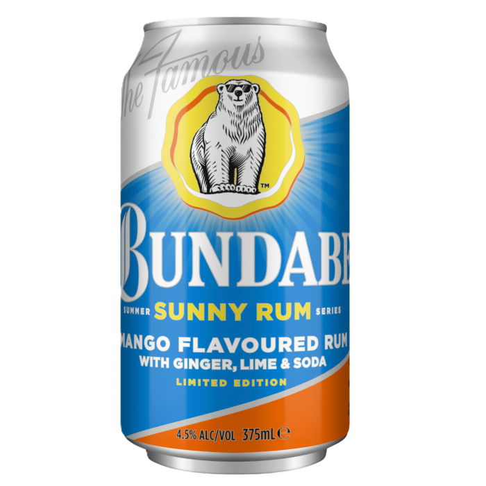 Bundaberg Sunny Rum Series Mango Rum, Ginger, Lime & Soda 375ml