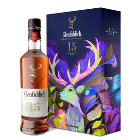Glenfiddich 15 Year Old Limited Edition Design & Flask Single Malt Scotch Whisky 700ml