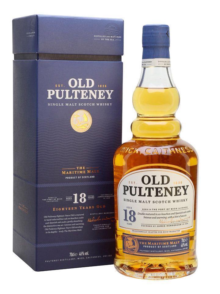 Old Pulteney 18 Year Old Single Malt Scotch Whisky 700ml