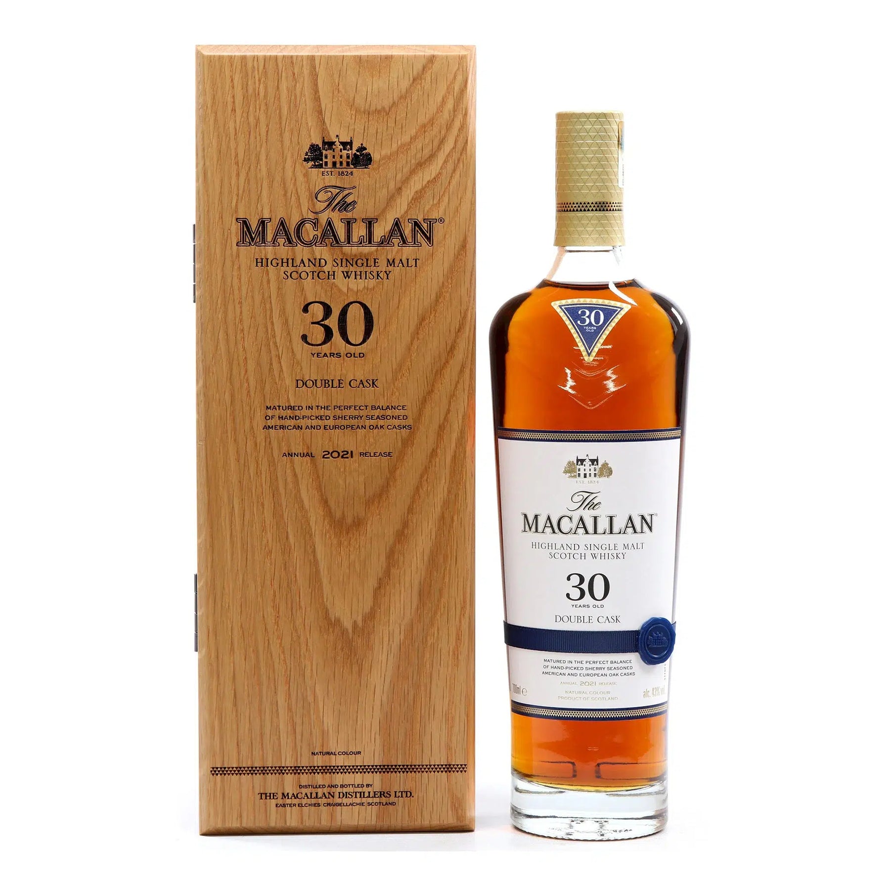 The Macallan Double Cask 30 Year Old (2021 Release) Single Malt Scotch Whisky 700ml