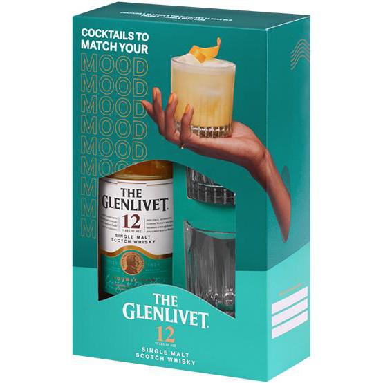 The Glenlivet 12 Year Old Whisky & 2 Glass Gift Pack 700ml