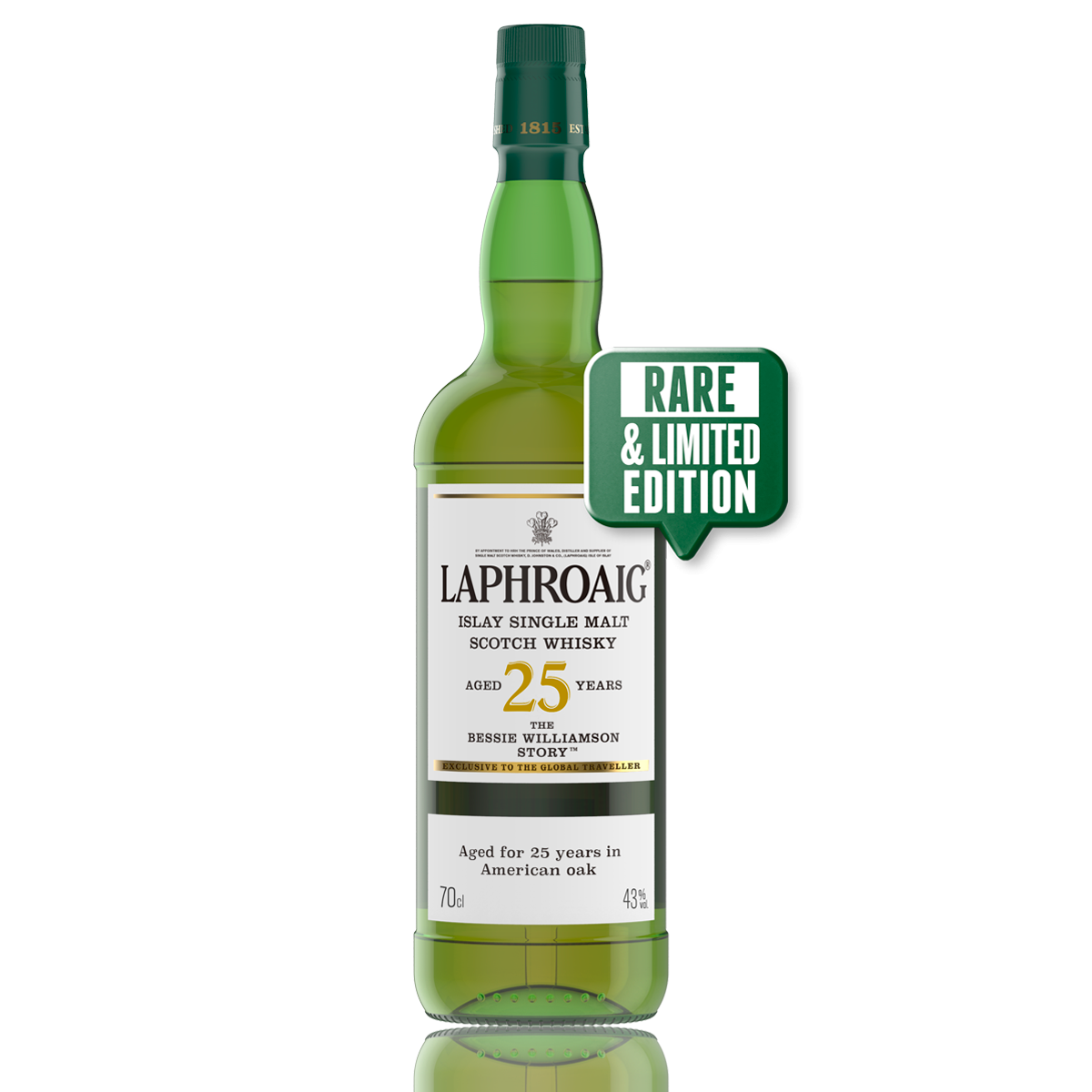 Laphroaig Bessie Williamson Story 25 Year Old Limited Edition Whisky 700ml