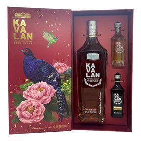 Kavalan Native Species Mikado Pheasant Classic Single Malt Taiwanese Whisky Gift Set (700ml + 2x 50ml)