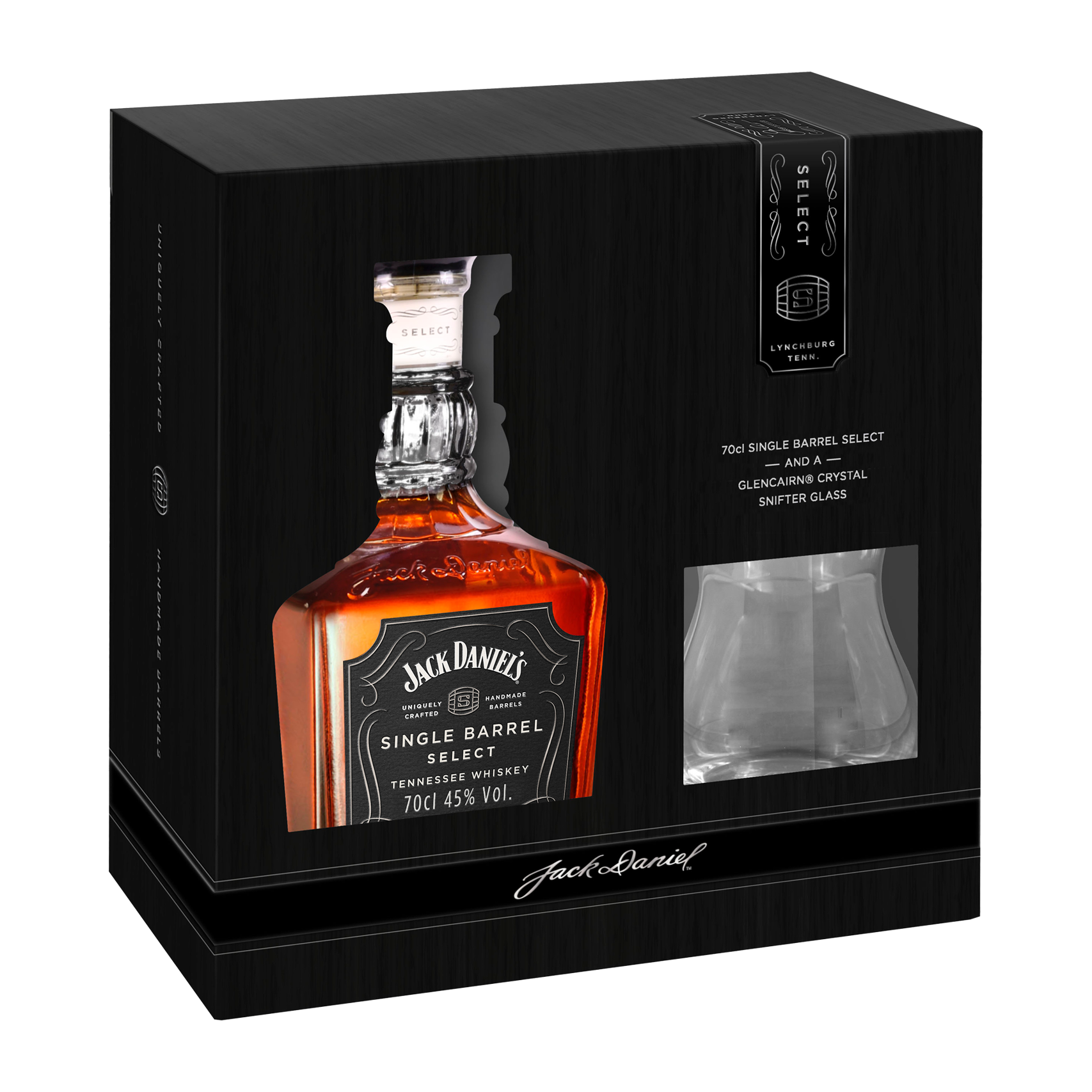 Jack Daniel's Single Barrel Select Tennessee Whiskey Gift Set With Gle
