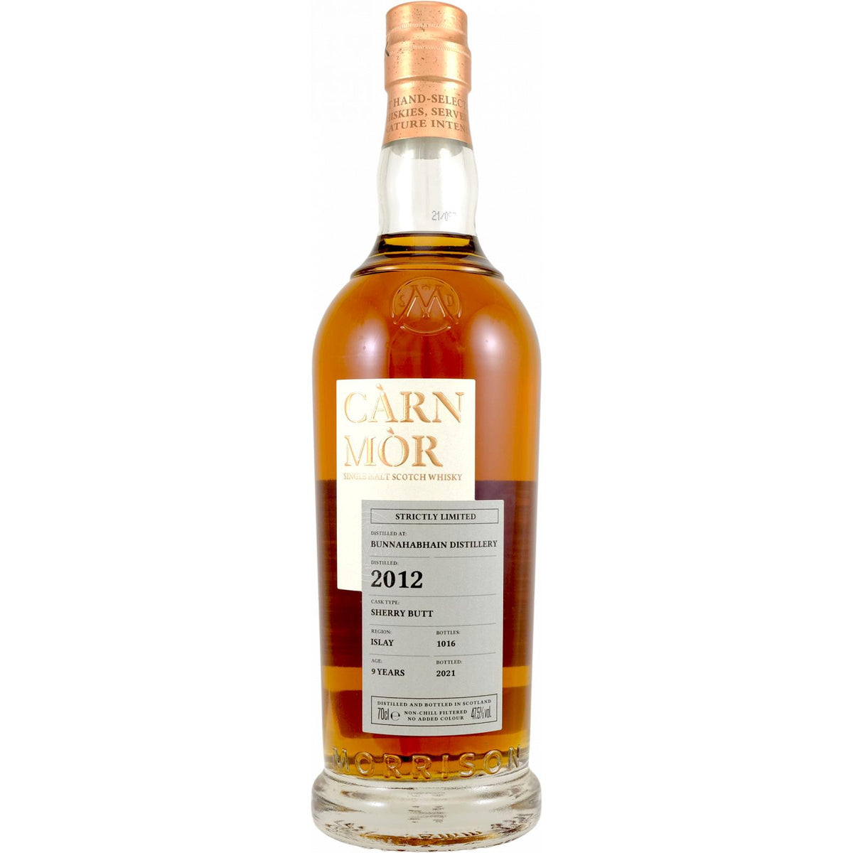 Bunnahabhain 9 Year Old 2012 Morrison Carn Mor Whisky 700ml