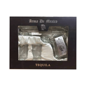 Arma De Mexico Silver Pistol Pack with 2 shot Glasses - Paul’s Liquor