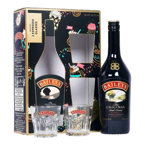 Baileys Original Irish Cream Liqueur With Expresso Glass Gift Pack 700ml