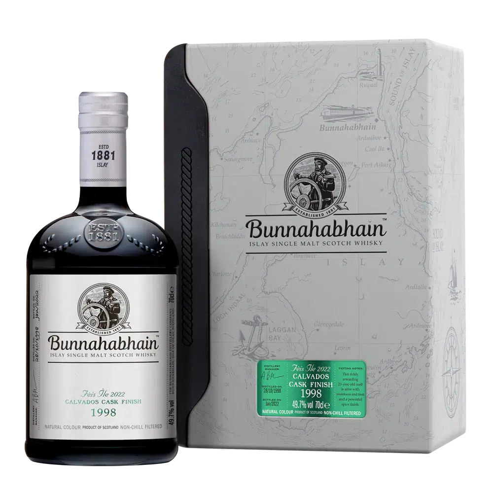 Bunnahabhain Fèis Ìle 2022: 1998 Calvados Cask Finish Single Malt Scotch Whisky 700ml