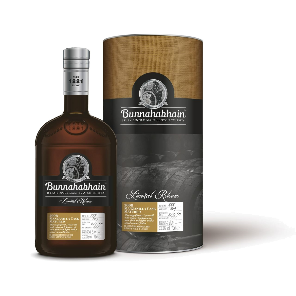 Bunnahabhain 2008 Manzanilla Cask Matured 11 Year Old Single Malt Scotch Whisky 700ml