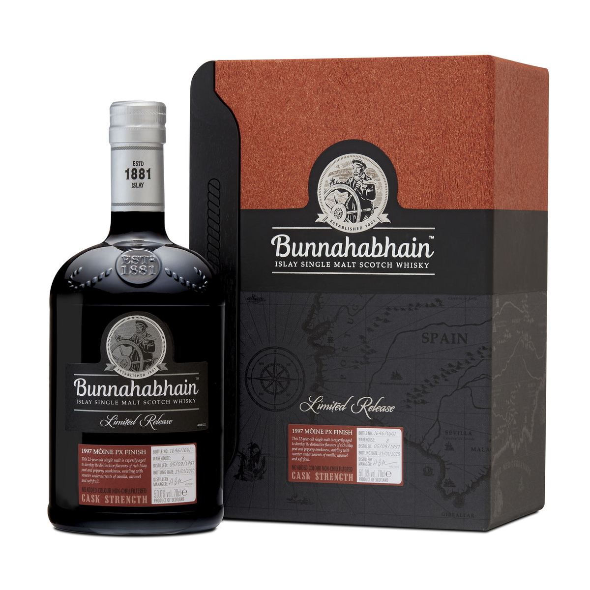 Bunnahabhain 1997 Moine PX Finish 22 Year Old Single Malt Scotch Whisky 700ml