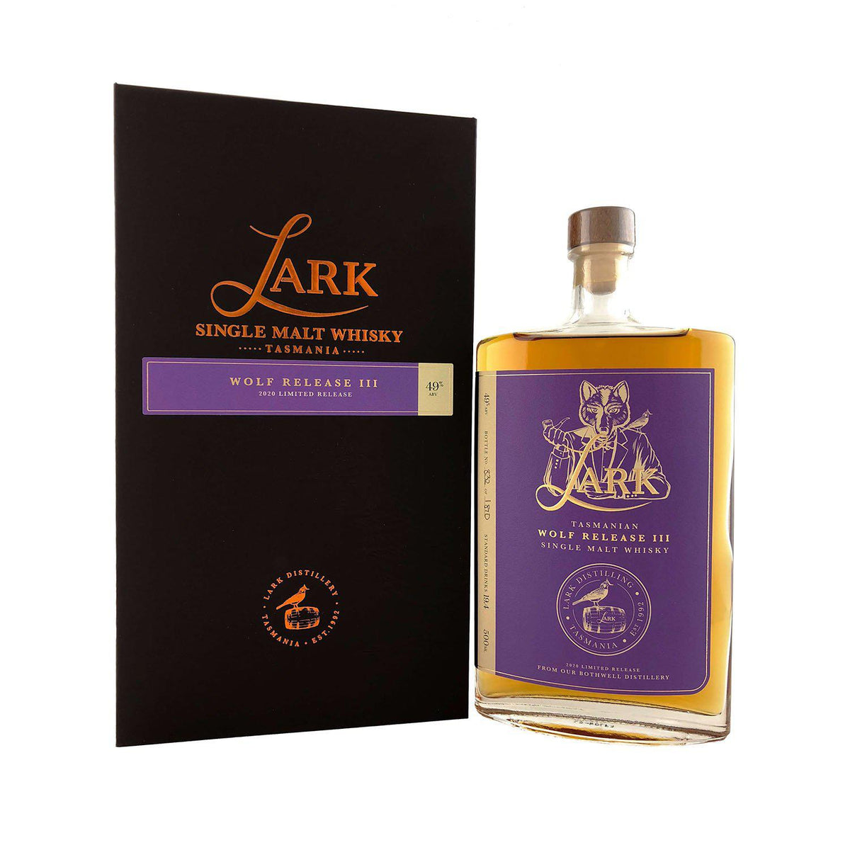 The Lark Distillery 2020 Wolf Release Single Malt Limited Edition Australian Whisky 500ml
