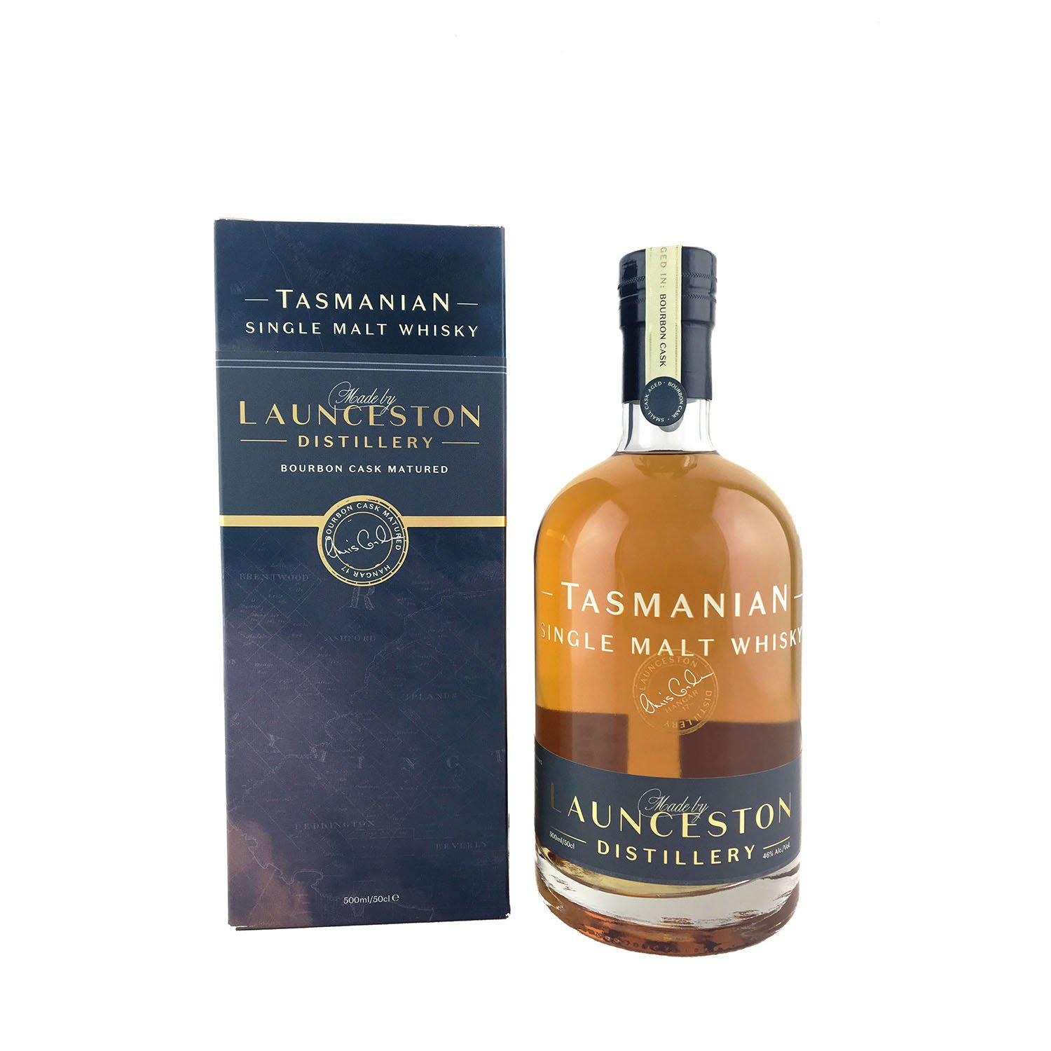 Launceston Distillery Bourbon Cask Matured Single Malt Australian Whisky 500ml