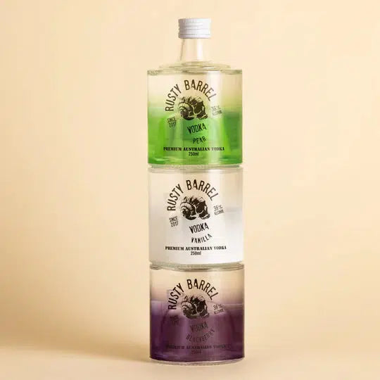 Rusty Barrel Limited Edition Flavoured Vodka Stack 3x250ml