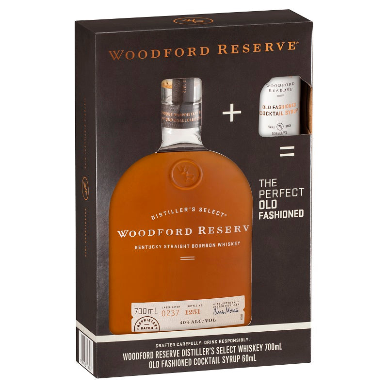 Woodford Reserve With Syrup Gift Pack Bourbon Whisky 700ml