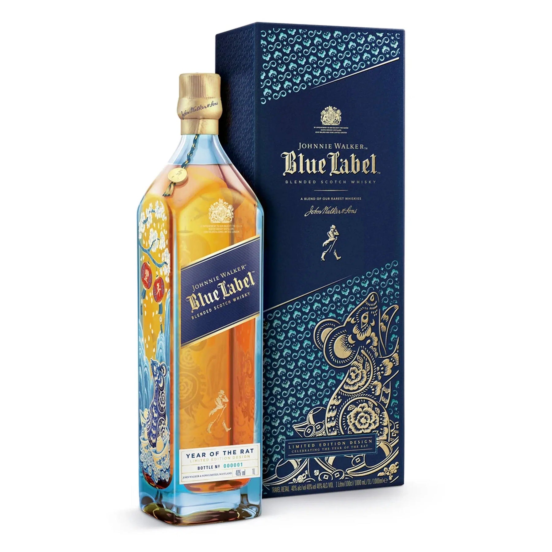 Johnnie Walker Blue Label Year of the Rat Blended Scotch Whisky 1L
