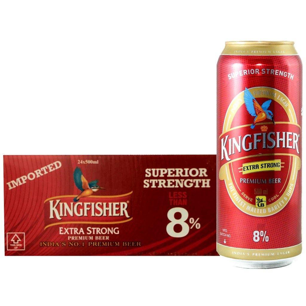 Kingfisher Premium Strong 8% Indian Beer 500ml