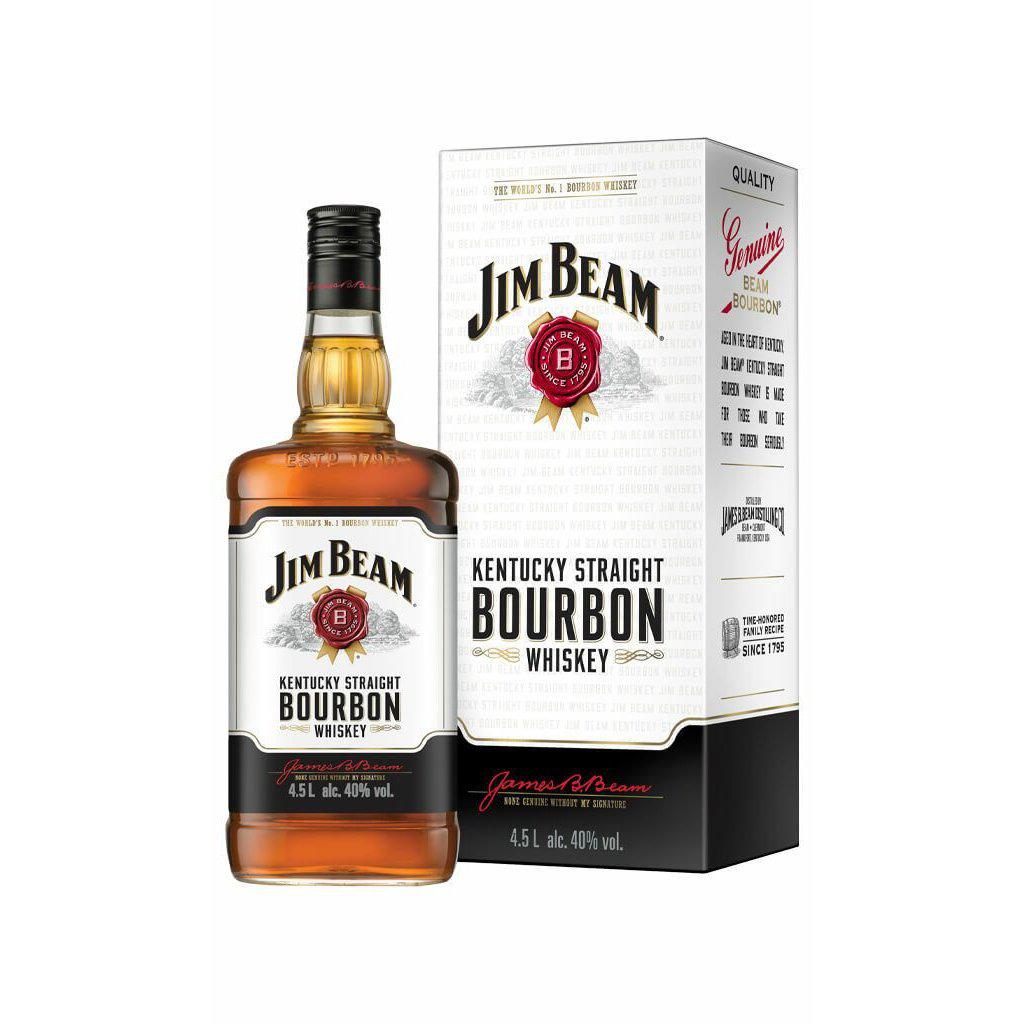 Jim Beam White Label Bourbon Whiskey 4.5 Litre Cradle