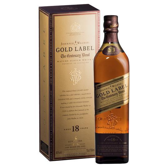 Johnnie Walker Gold Label The Centenary Blend 18 Year Old Blended Scotch Whisky 750ml - Old (Vintage) Packaging