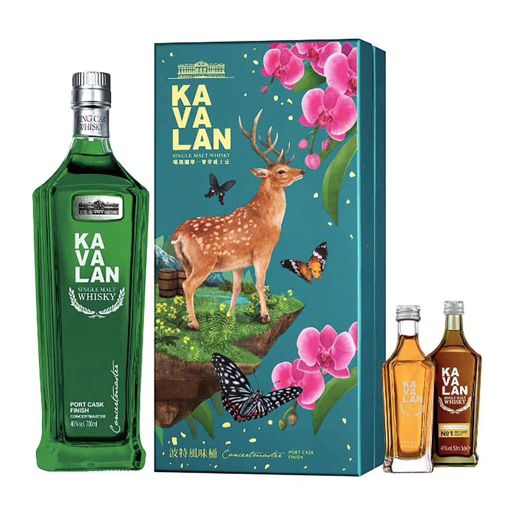 Kavalan Native Species 'Sika Deer' Concertmaster Whisky Gift Set 700ml